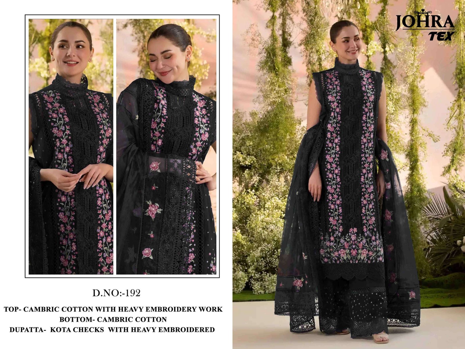JT-192 BY JOHRA TEX FANCY DESIGNER CAMBRIC COTTON PAKISTANI DRESS