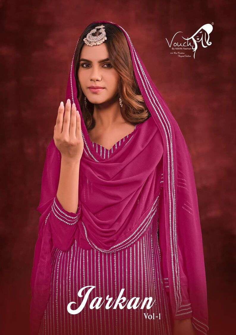 JARKAN VOL-1 BY VOUCH 101 TO 104 SERIES DESIGNER GEORGETTE DRESSES