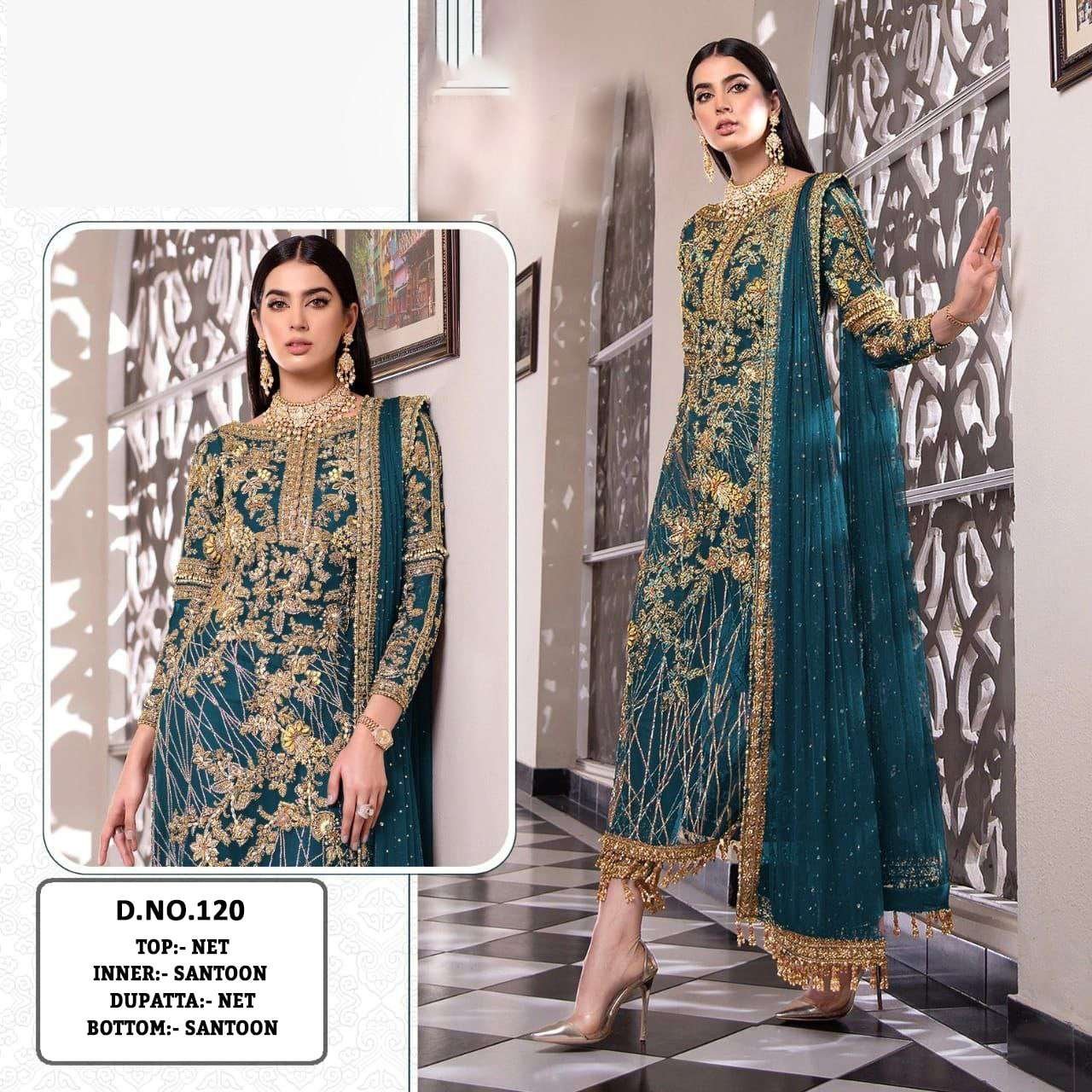 KF-120 COLOURS BY SUSWANI 120 TO 120-K SERIES NET PAKISTANI DRESSES