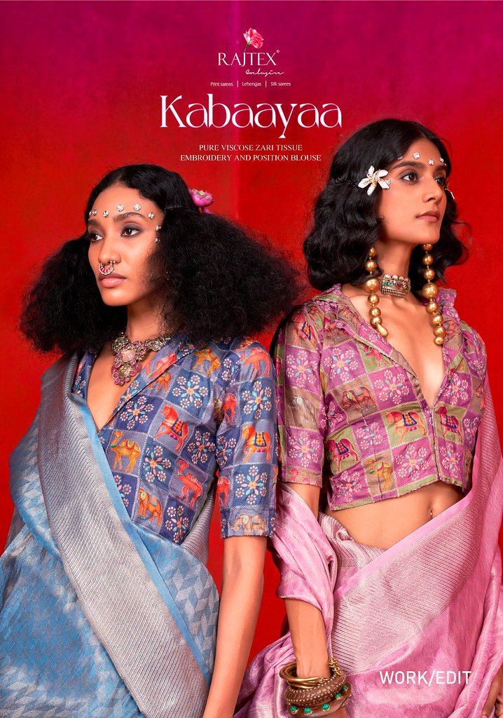 KABAAYAA BY RAJTEX 399001 TO 399007 SERIES VISCOSE ZARI TISSUE SAREES