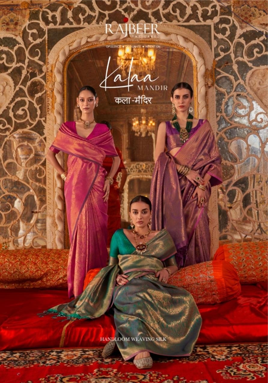 KALAA MANDIR BY RAJBEER 22001 TO 22006 SERIES DESIGNER SILK SAREES