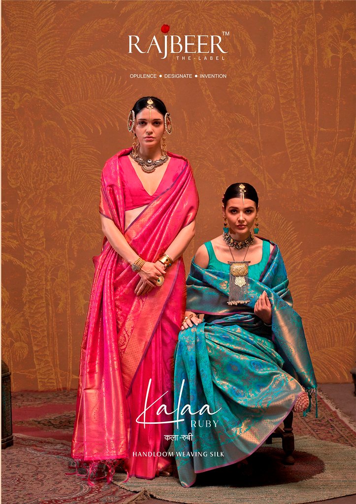 KALAA-RUBY BY RAJBEER 21001 TO 21006 SERIES DESIGNER SILK SAREES