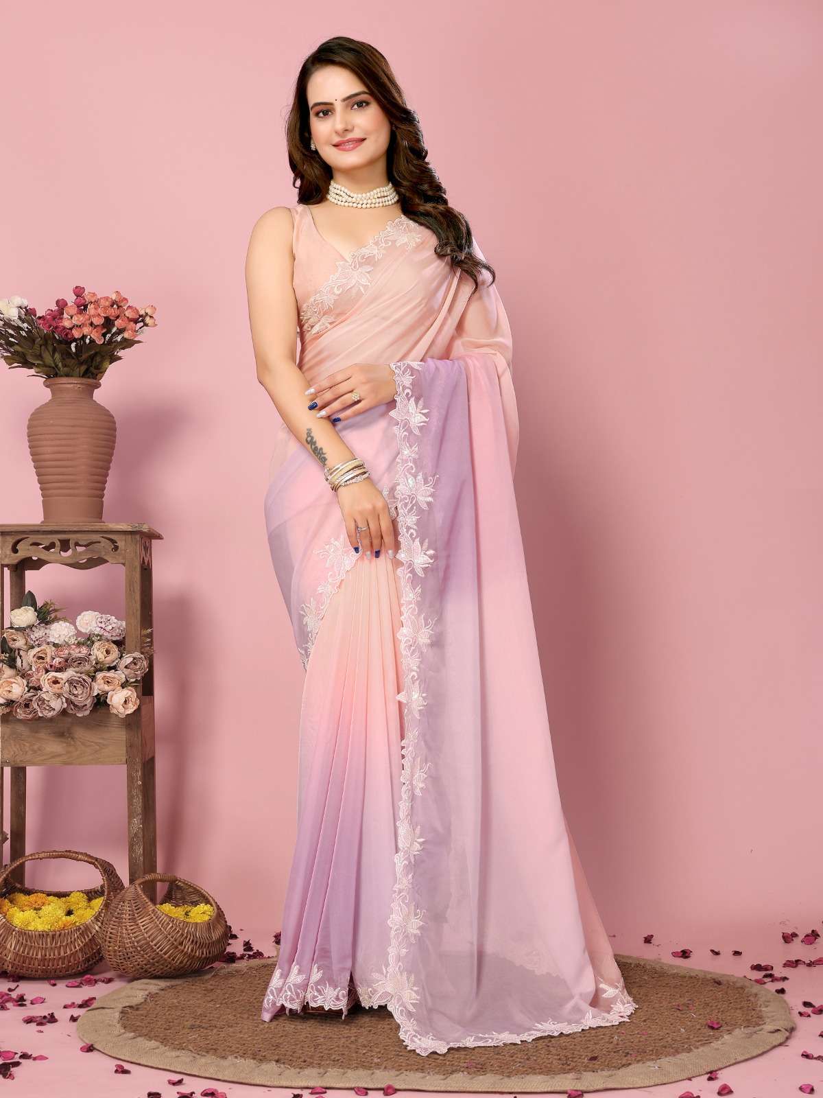 KAMAL BY SUSWANI LATEST BOLLYWOOD FANCY DESIGNER ORGANZA SILK SAREE