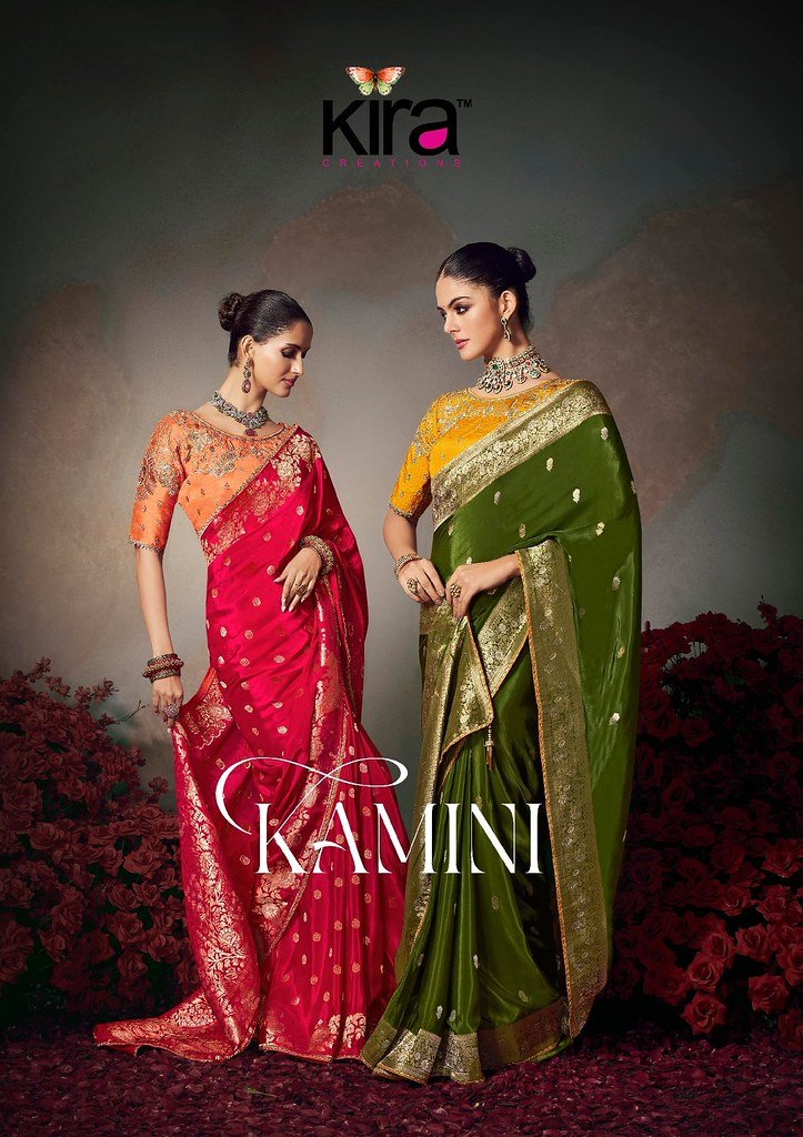 KAMINI BY KIRA 8201 TO 8206 SERIES FANCY DESIGNER HEAVY SILK SAREES