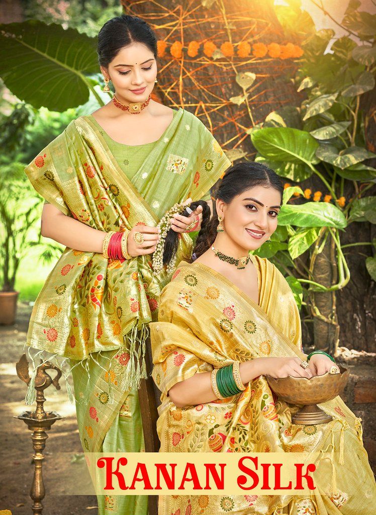 KANAN SILK BY BUNAWAT 1001 TO 1006 SERIES FANCY ASSAM SILK SAREES