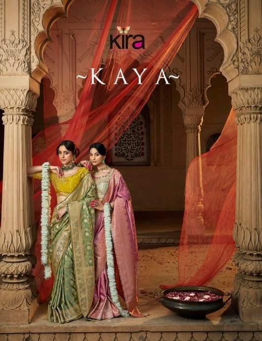 KAYA BY KIRA 6101 TO 6110 SERIES DESIGNER FANCY SATIN SILK SAREES
