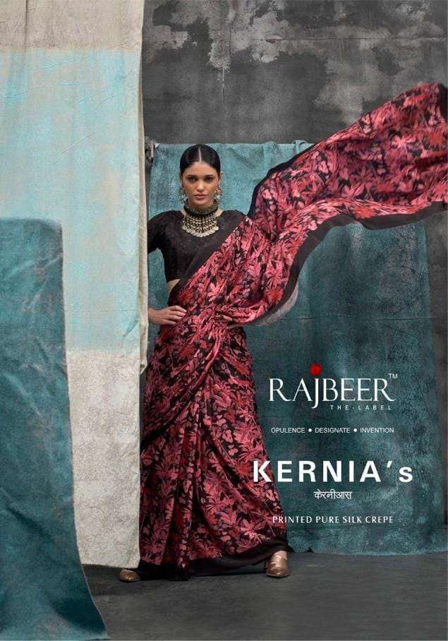 KERNIAS BY RAJBEER 16001 TO 16010 SERIES PRINTED SILK CREPE SAREES