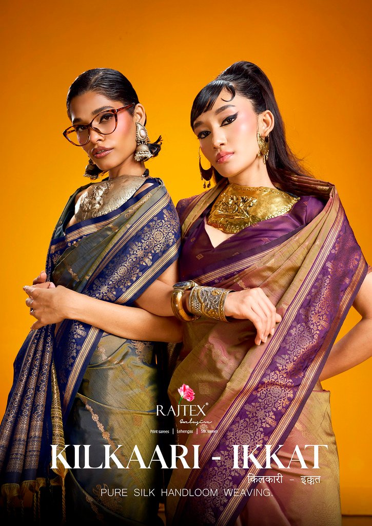KILKARI-IKKAT BY RAJTEX 001 TO 006 SERIES SILK HANDLOOM WEAVING SAREES