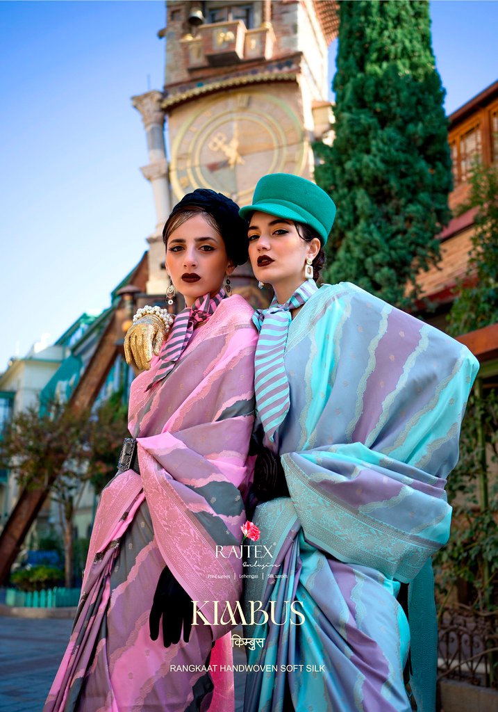 KIMBUS BY RAJTEX 374001 TO 374006 SERIES RANGKAAT SOFT SILK SAREES