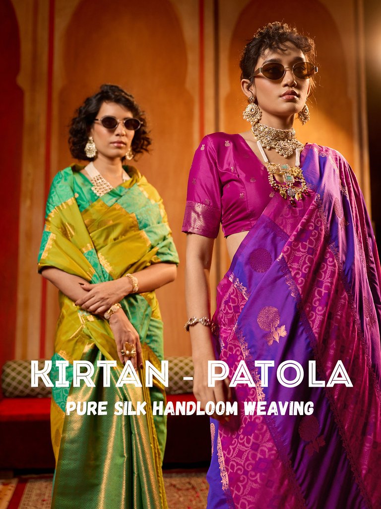 KIRTAN-PATOLA BY RAJTEX 001 TO 006 SERIES HANDLOOM WEAVING SILK SAREES