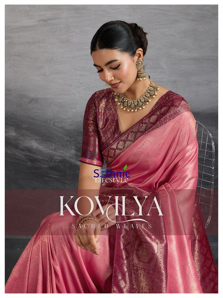 KOVILYA BY SETHNIC 95001 TO 95004 SERIES KANJIVARAM SOFT SILK SAREES