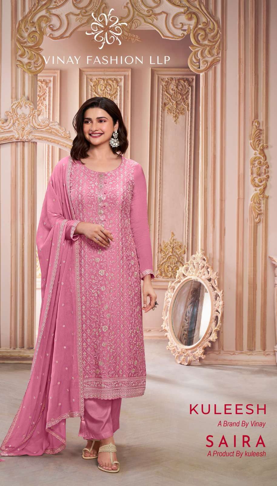 KULEESH SAIRA BY VINAY FASHION 68461 TO 68466 SERIES CHINON DRESSES