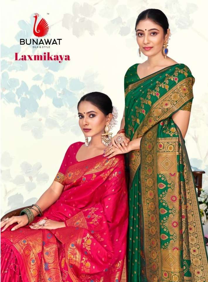 LAXMIKAYA BY BUNAWAT 1001 TO 1006 SERIES FANCY DESIGNER SILK SAREES