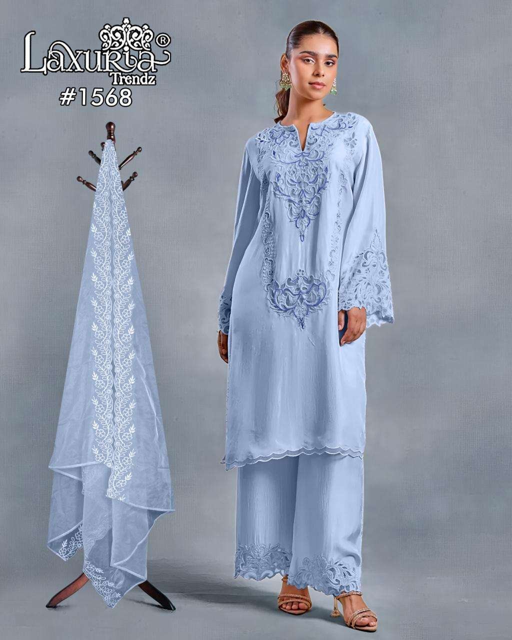 LAXURIA 1568 COLOURS BY LAXURIA TRENDZ SATIN STITCHED PAKISTANI DRESSES