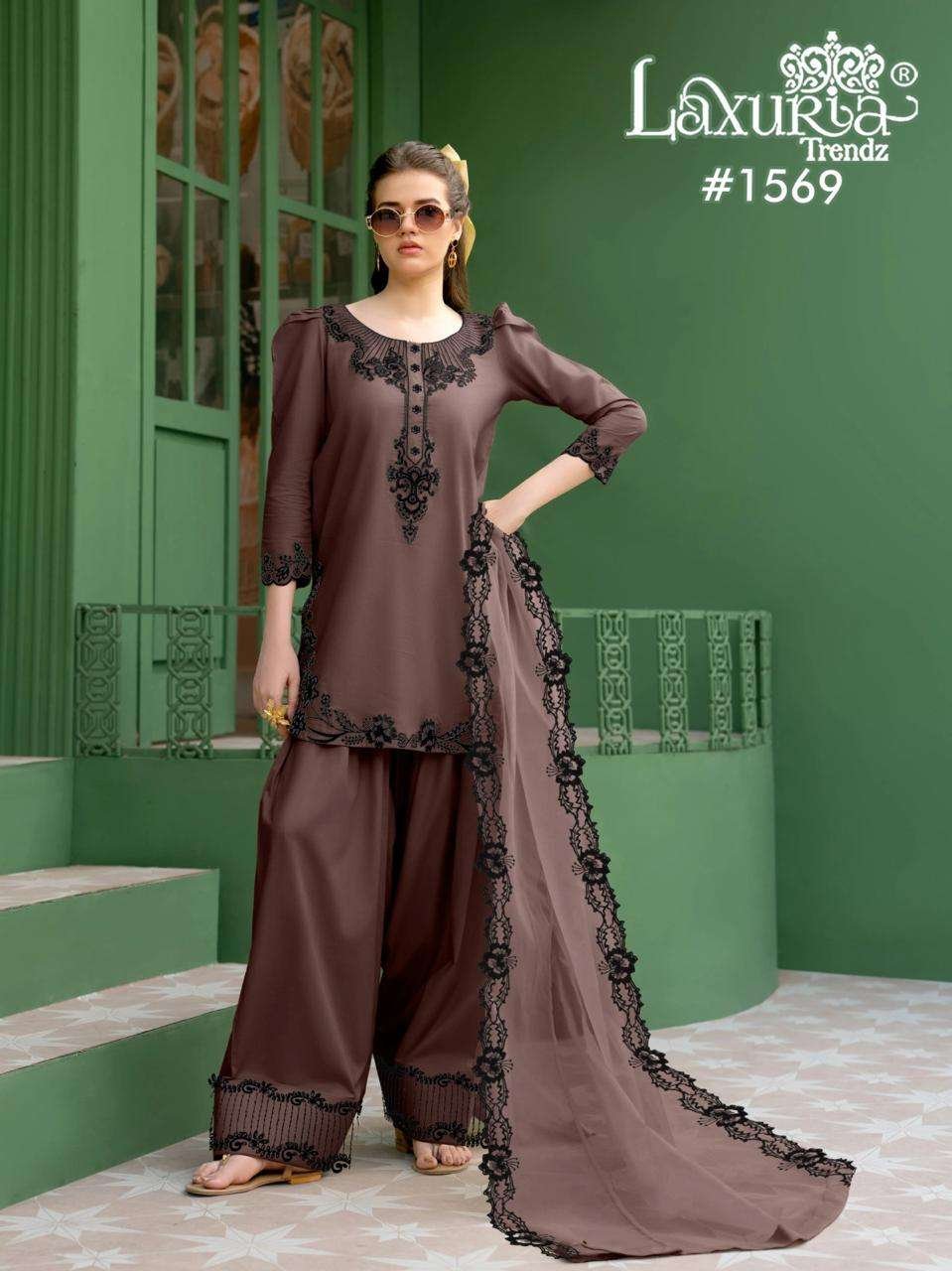 LAXURIA 1569 COLOURS BY LAXURIA TRENDZ SATIN STITCHED PAKISTANI DRESSES