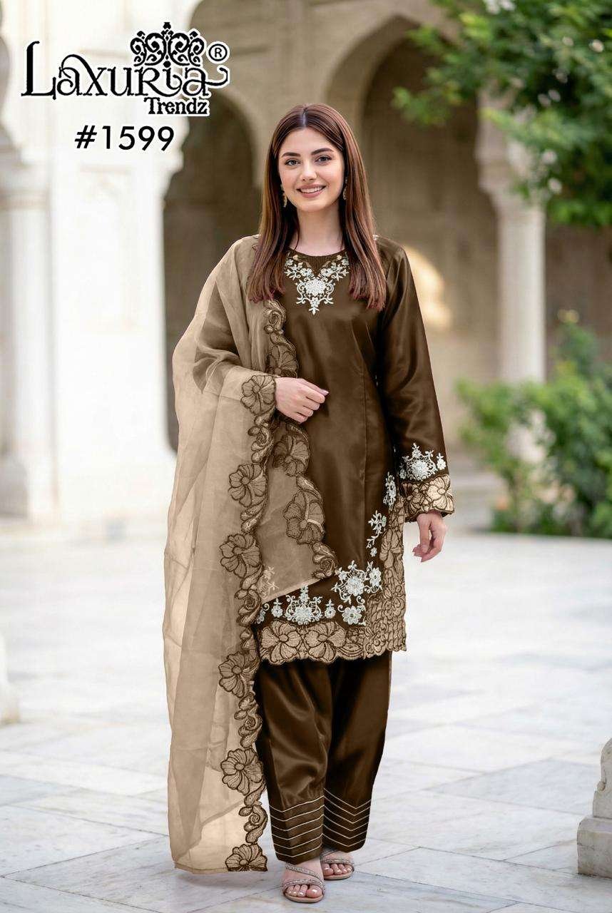 LAXURIA 1599 COLOURS BY LAXURIA TRENDZ SATIN STITCHED PAKISTANI DRESSES
