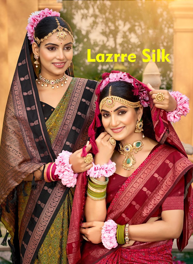 LAZRRE SILK BY BUNAWAT 1001 TO 1006 SERIES FANCY DESIGNER SILK SAREES