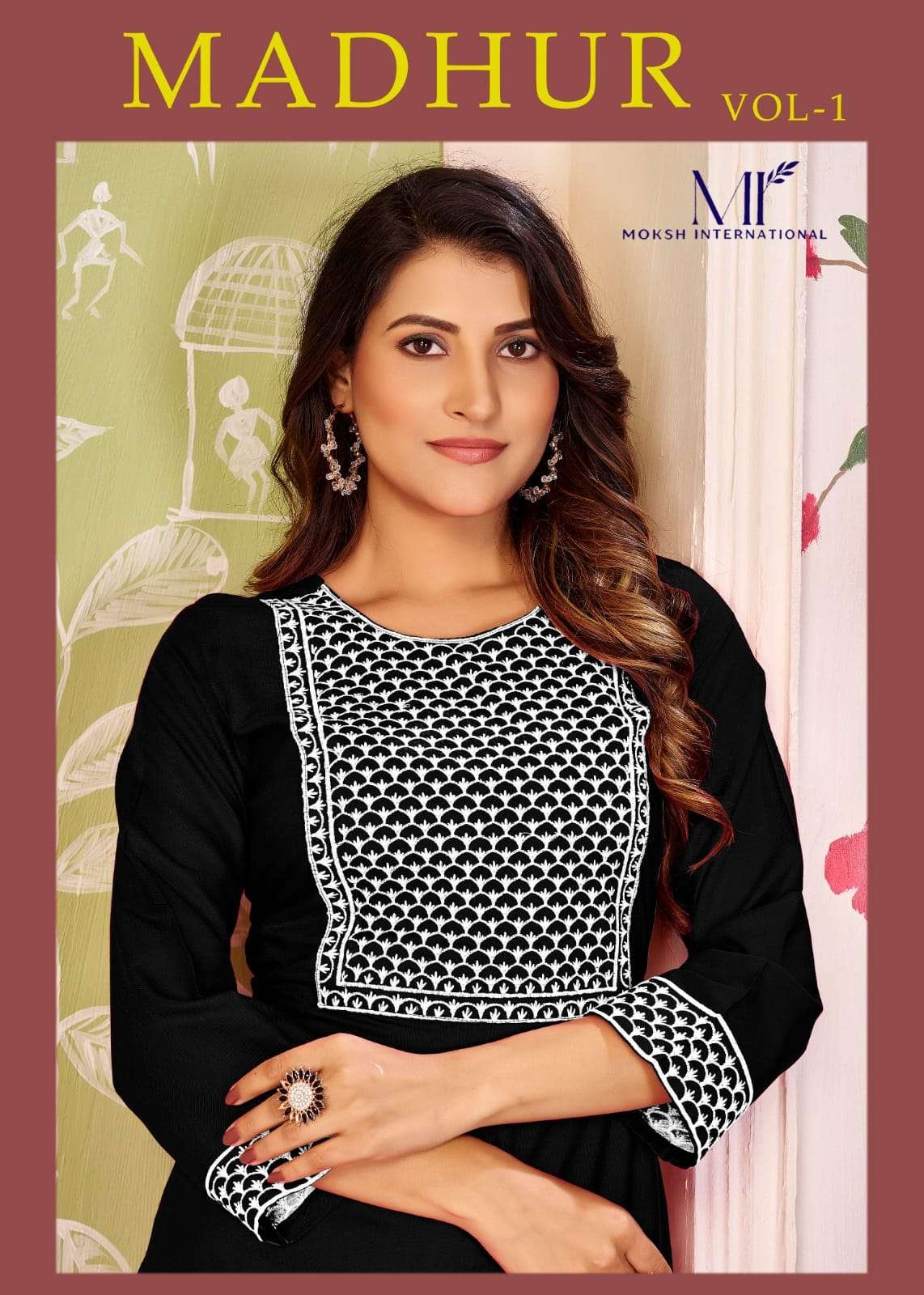 MADHUR VOL-1 BY MOKSH INTERNATIONAL 379 TO 383 SERIES RAYON KURTIS
