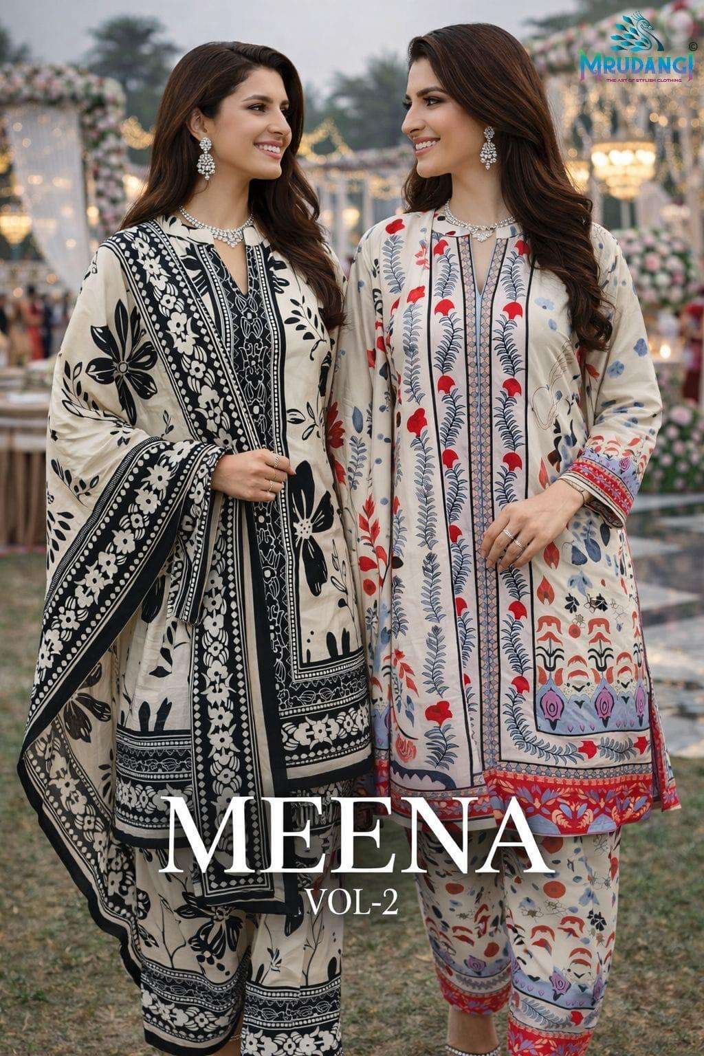 MEENA VOL-2 BY MRUDANGI 877 TO 878 SERIES RAYON PRINT STITCHED DRESSES