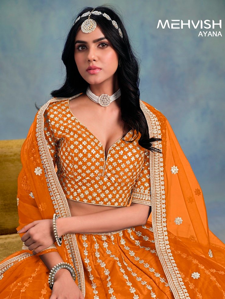 MEHVISH AYANA BY DANI CREATIONS 1041 TO 1044 SERIES ART SILK LEHENGAS