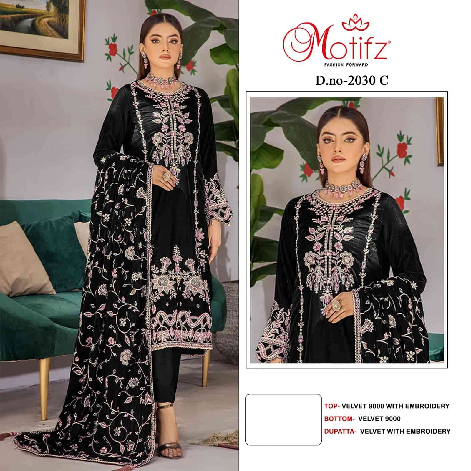 MOTIFZ 2030 COLOURS BY MOTIFZ FANCY DESIGNER VELVET PAKISTANI DRESSES