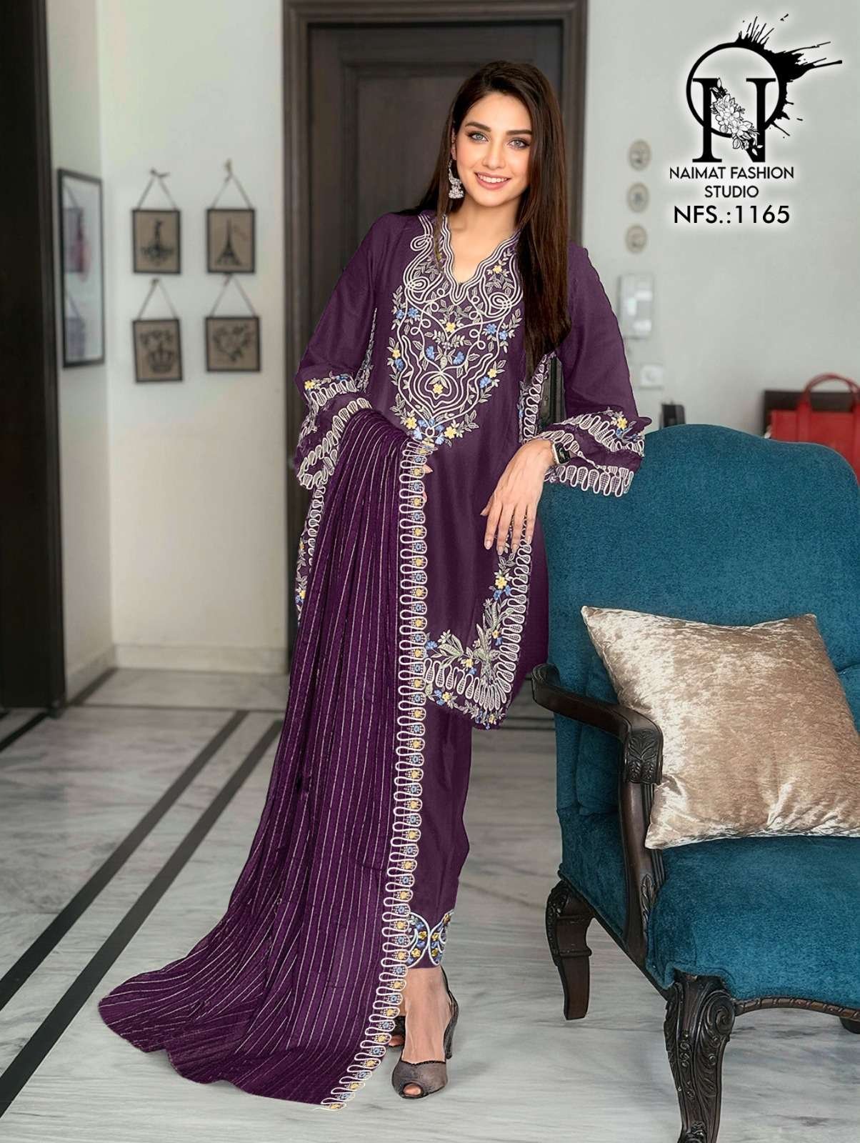 NFS-1165 COLOURS BY NAIMAT FASHION STUDIO DENTING PAKISTANI DRESSES