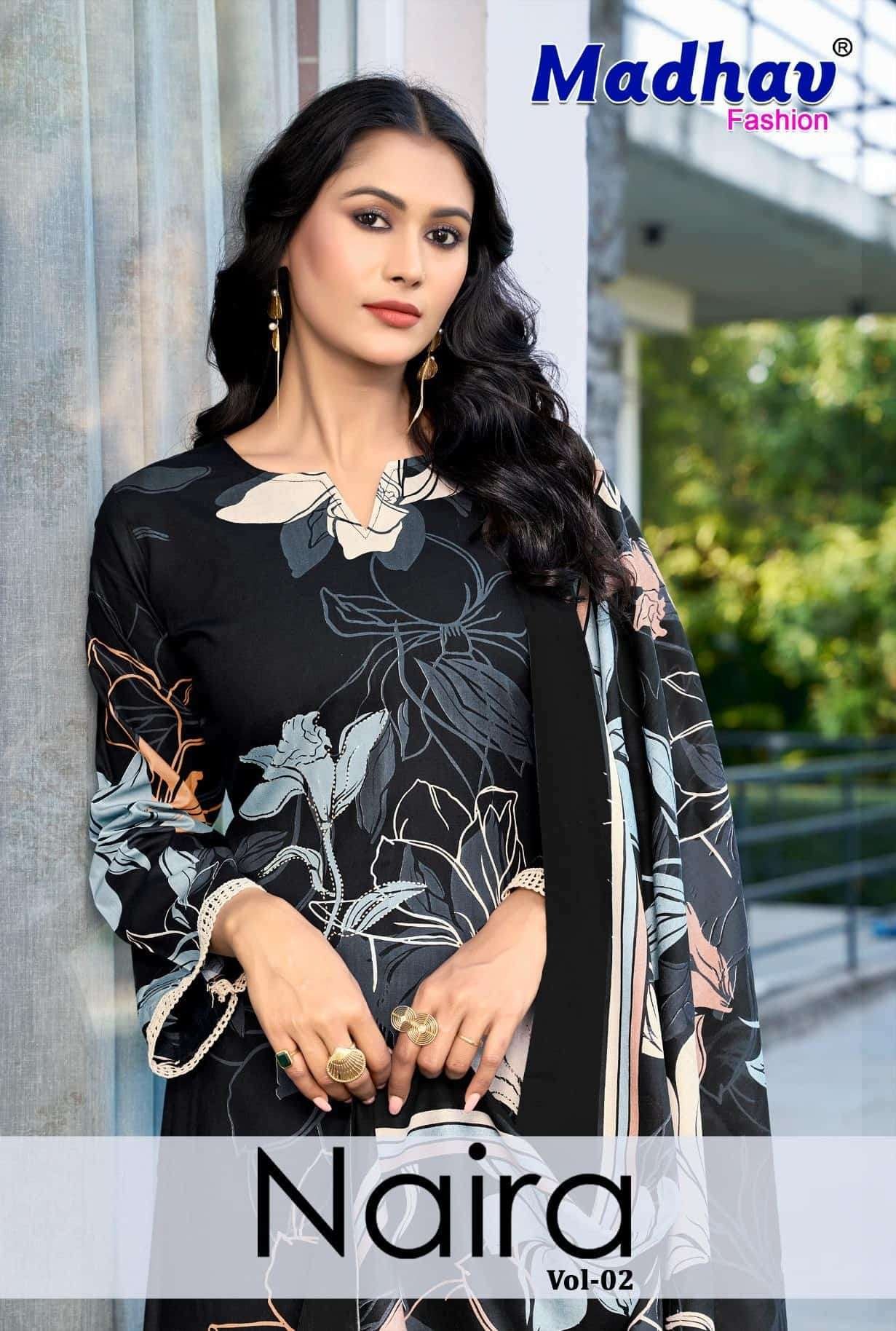 NAIRA VOL-2 BY MADHAV FASHION 2001 TO 2005 SERIES RAYON PRINT DRESSES