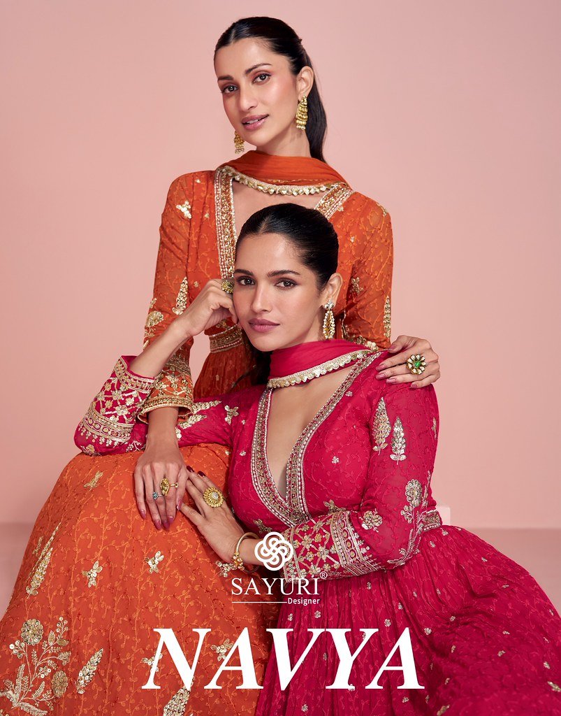 NAVYA BY SAYURI 5795 TO 5797 SERIES HEAVY PREMIUM GEORGETTE GOWNS