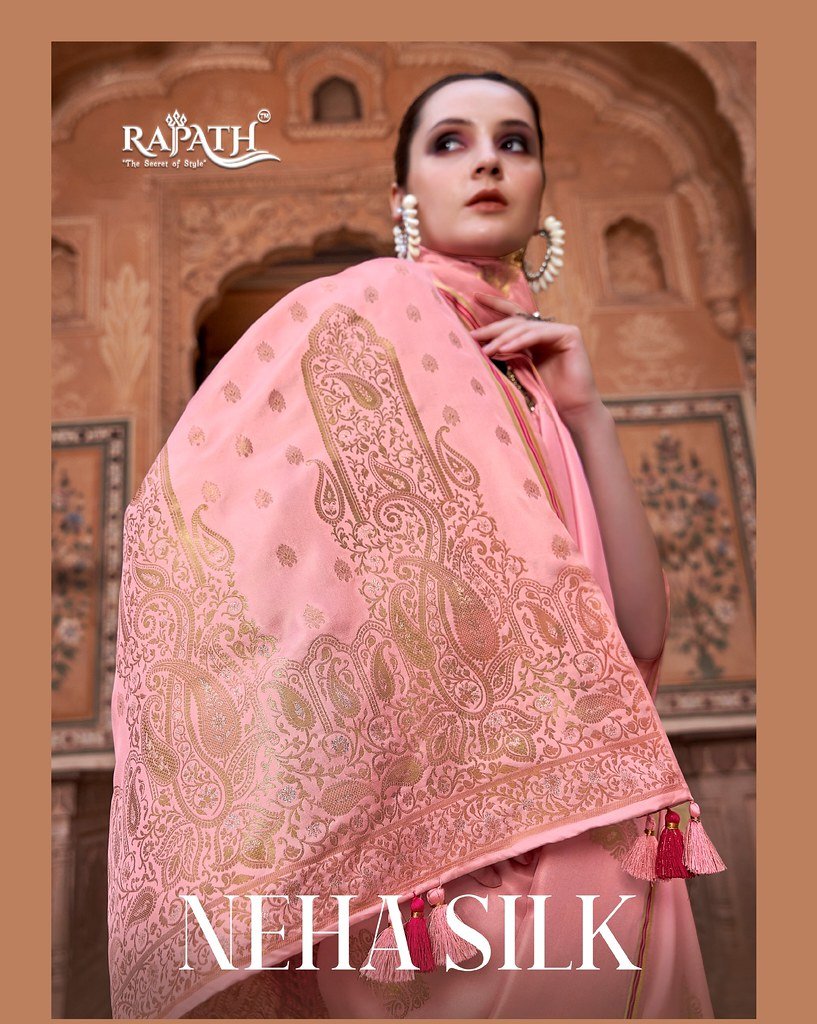 NEHA SILK BY RAJPATH 178001 TO 178006 SERIES DESIGNER SATIN SAREES