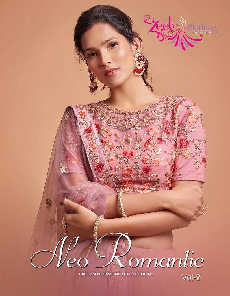 NEO ROMANTIC VOL-2 BY ZEEL CLOTHING 7306 TO 7315 SERIES SOFT NET LEHENGAS
