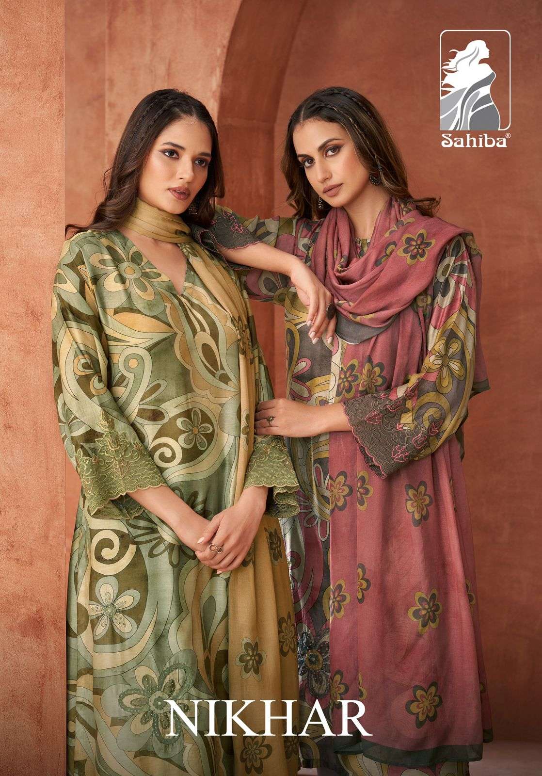 NIKHAR BY SAHIBA FANCY DESIGNER STAPLE TWILL PASHMINA PRINT DRESSES