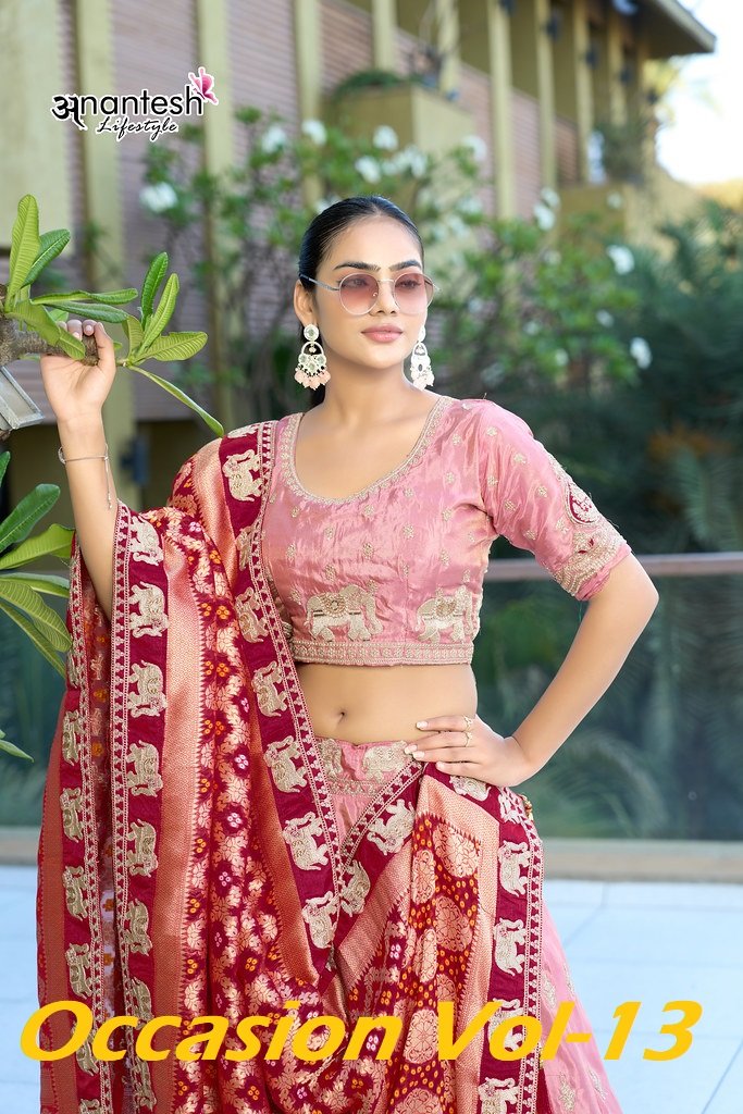 OCCASION VOL-13 BY ANANTESH LIFESTYLE 5053 TO 5056 SERIES LEHENGAS