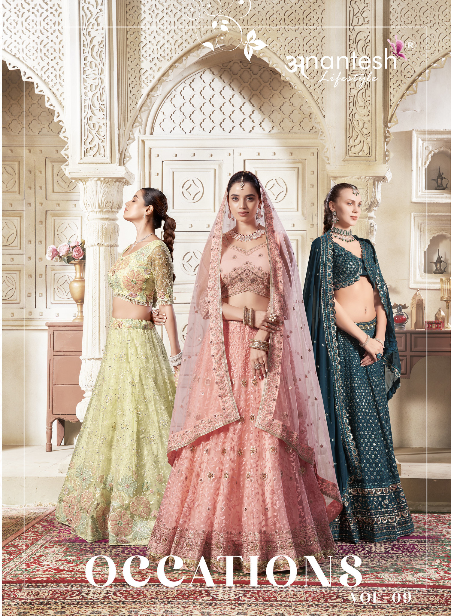 OCCATIONS VOL-9 BY ANANTESH LIFESTYLE 5030 TO 5034 SERIES DESIGNER LEHENGAS