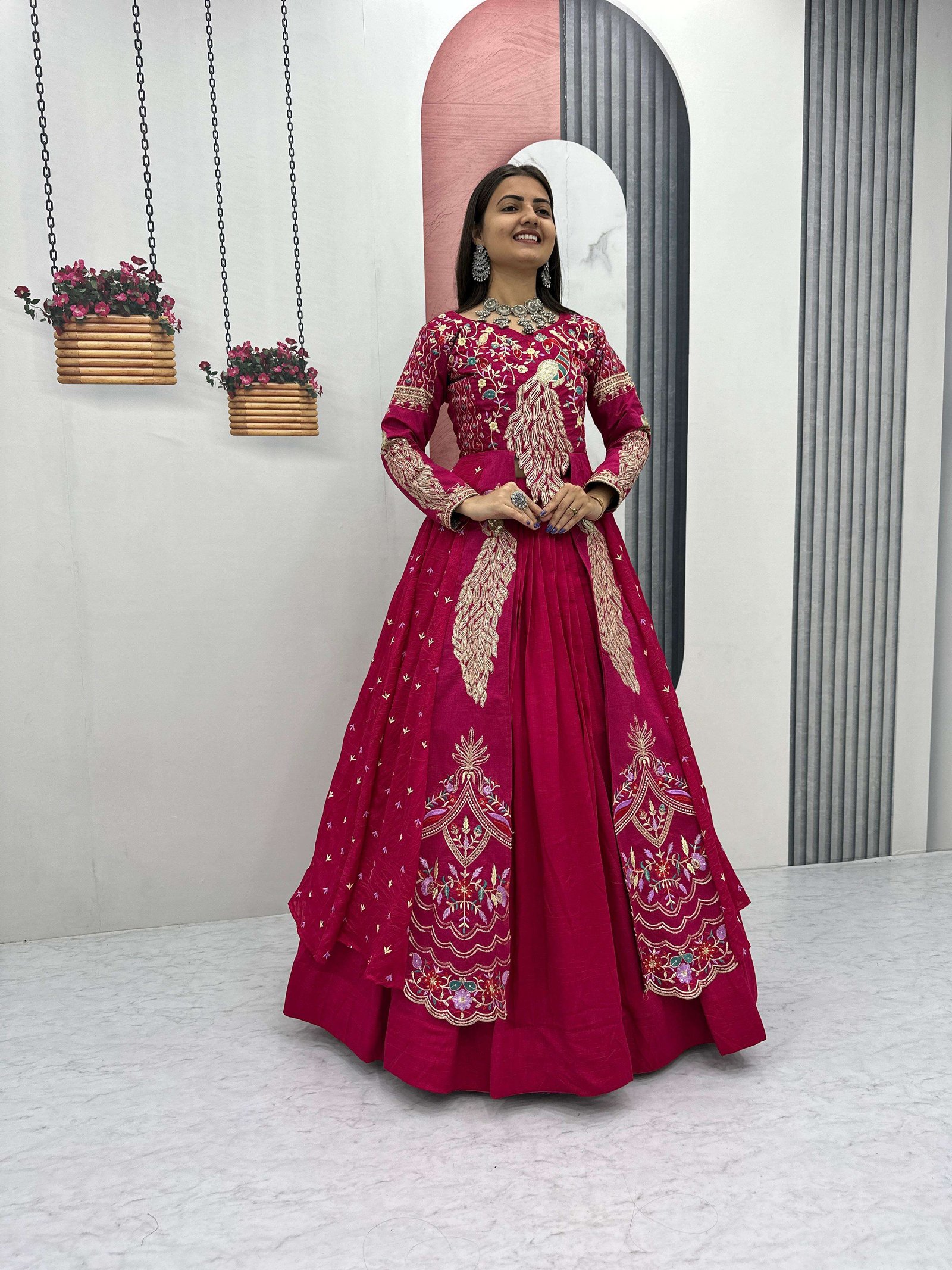 PC-528 COLOURS BY SUSWANI FANCY DESIGNER PURE VICHITRA SHRUG LEHENGAS