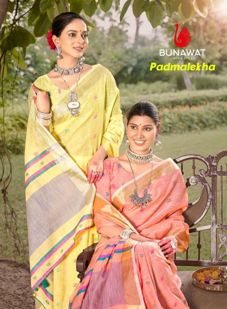 PADMALEKHA BY BUNAWAT 1001 TO 1006 SERIES FANCY DESIGNER COTTON SAREES