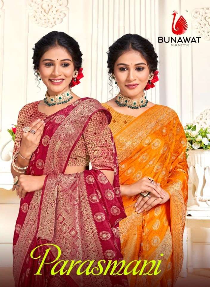 PARASMANI BY BUNAWAT 1001 TO 1006 SERIES FANCY DESIGNER SILK SAREES