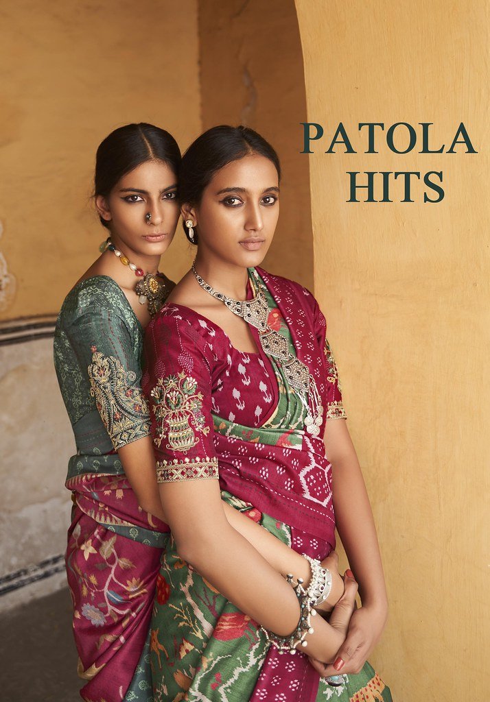 PATOLA HITS BY KIMORA FANCY DESIGNER HEAVY PATOLA PRINTED SILK SAREES