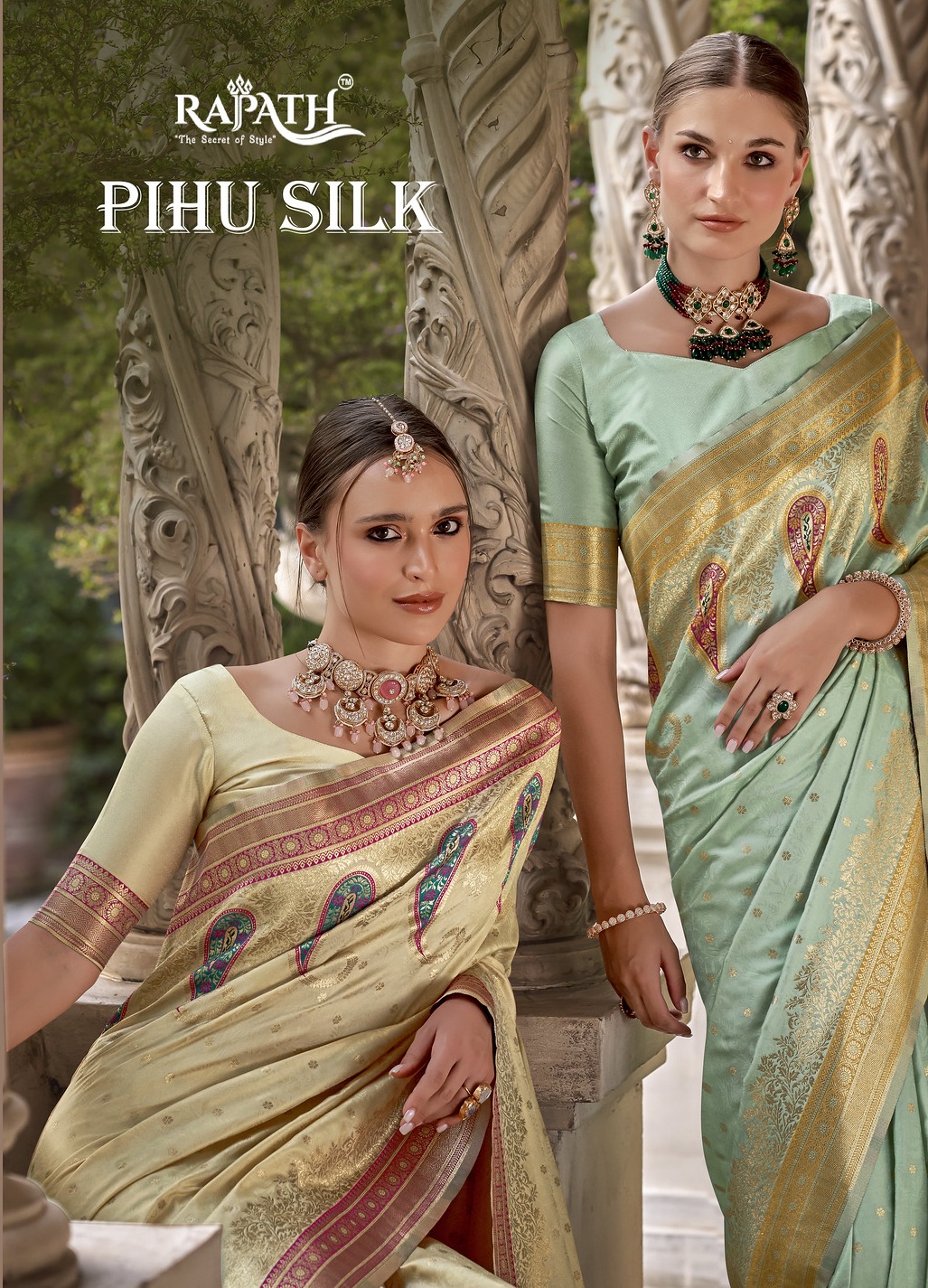 PIHU SILK BY RAJPATH 490001 TO 490006 SERIES FANCY SOFT SILK SAREES