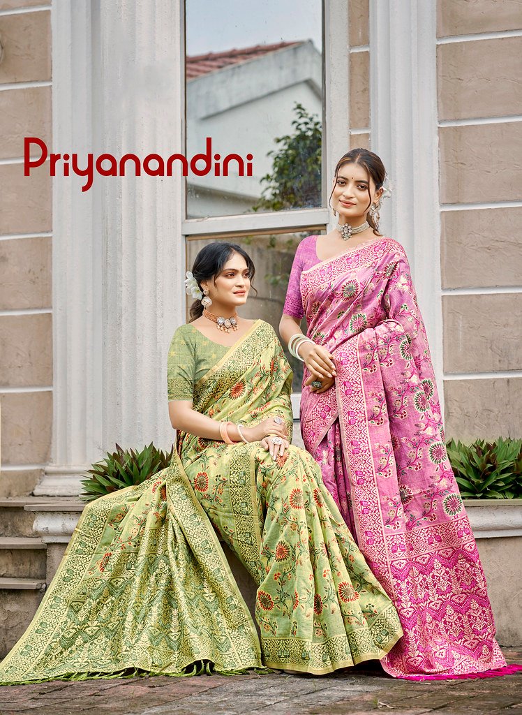 PRIYANANDANI BY BUNAWAT 1001 TO 1006 SERIES FANCY COTTON SILK SAREES