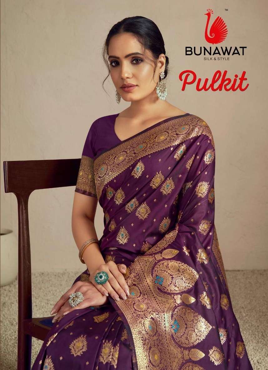 PULKIT BY BUNAWAT 1001 TO 1006 SERIES FANCY DESIGNER SILK SAREES