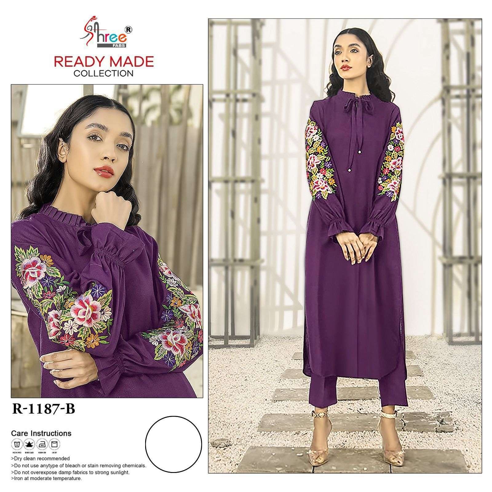 R-1187 COLOURS BY SHREE FABS DELTA CHIFFON PAKISTANI TOP WITH BOTTOM