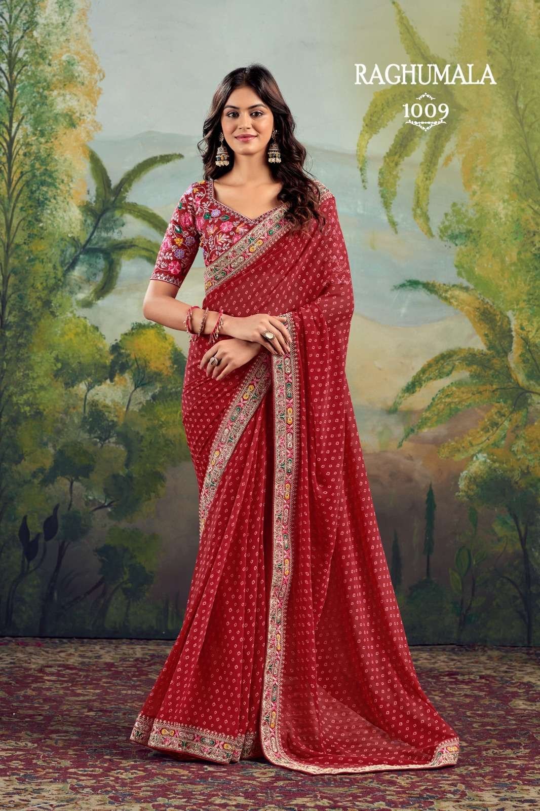 RAGHUMALA BY STAVAN 1001 TO 1010 SERIES HEAVY GEORGETTE PRINT SAREES