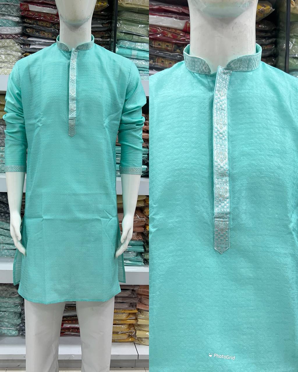 RAJ TILAK 5.0 BY SUSWANI HEAVY JACQUARD SILK MENS KURTA PYJAMA