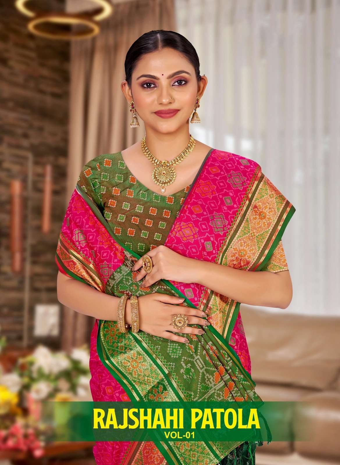 RAJSHAHI PATOLA VOL-1 BY BUNAWAT 1001 TO 1006 SERIES SILK SAREES