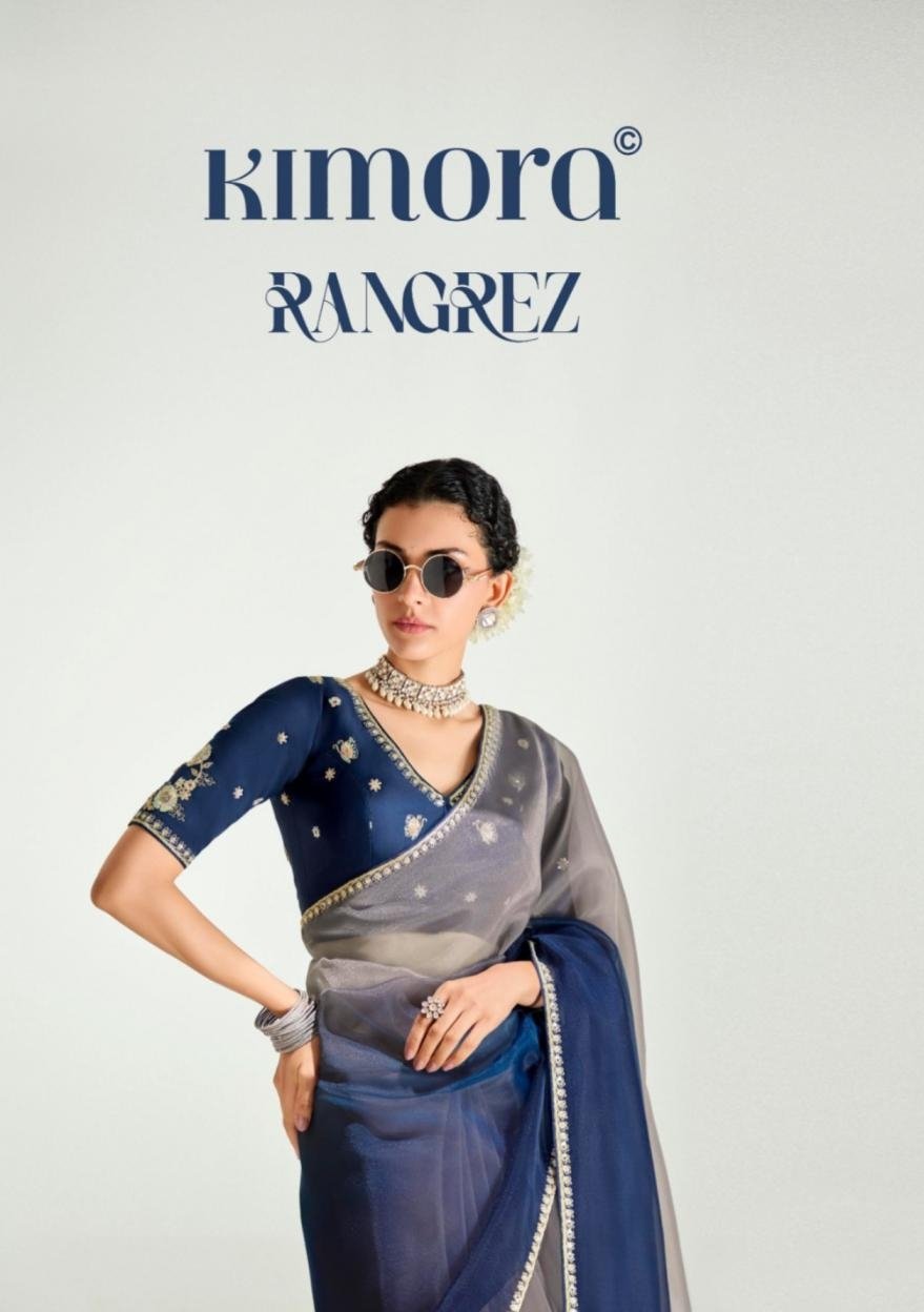 RANGREZ BY KIMORA 2231 TO 2245 SERIES FANCY ORGANZA TISSUE SAREES