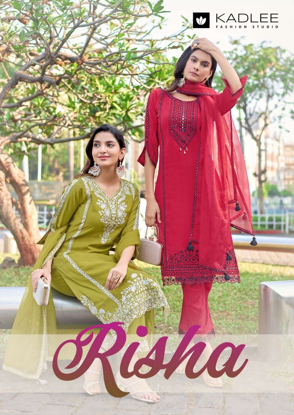 RISHA BY KADLEE 4001 TO 4006 SERIES VISCOSE WEAVING STITCHED DRESSES