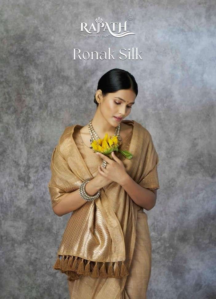 RONAK SILK BY RAJPATH 640001 TO 640006 SERIES TISSUE SILK SAREES