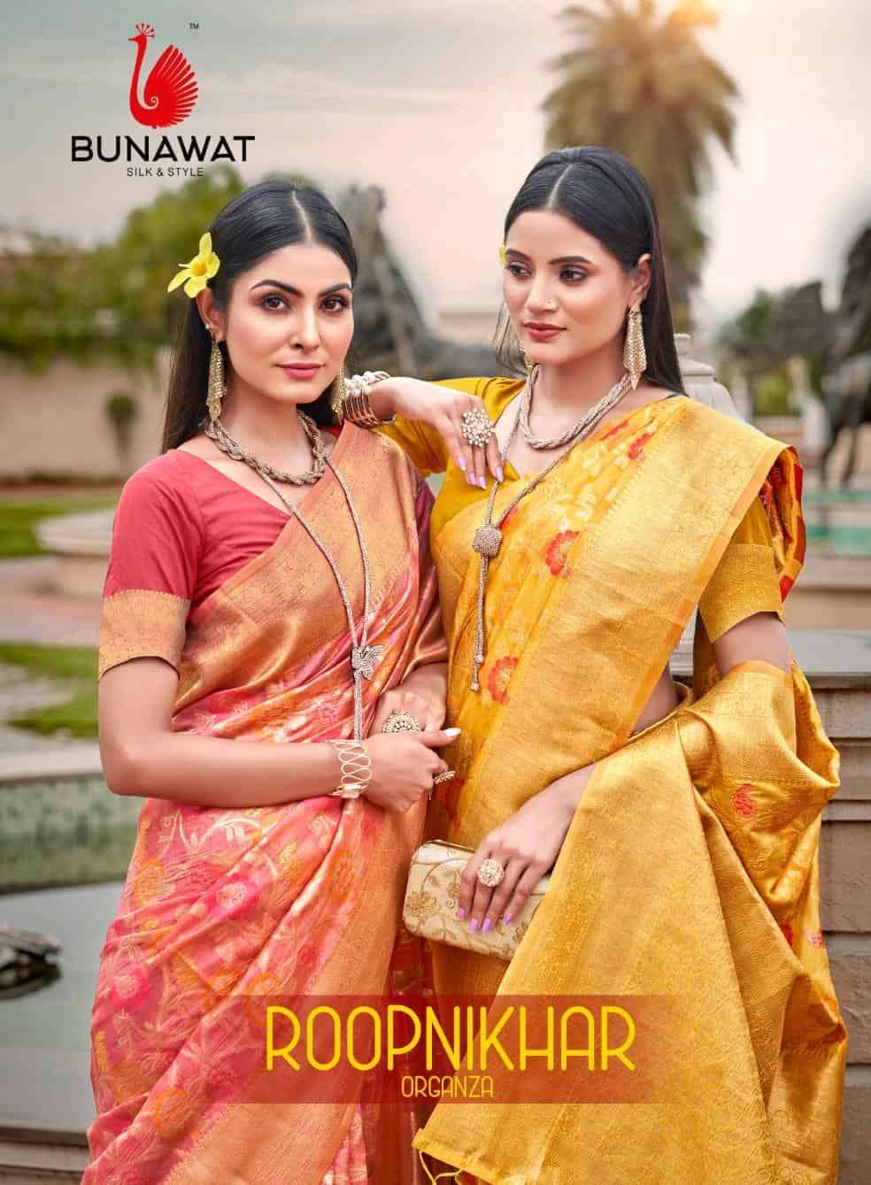 ROOPNIKHAR BY BUNAWAT 1001 TO 1006 SERIES DESIGNER ORGANZA SAREES