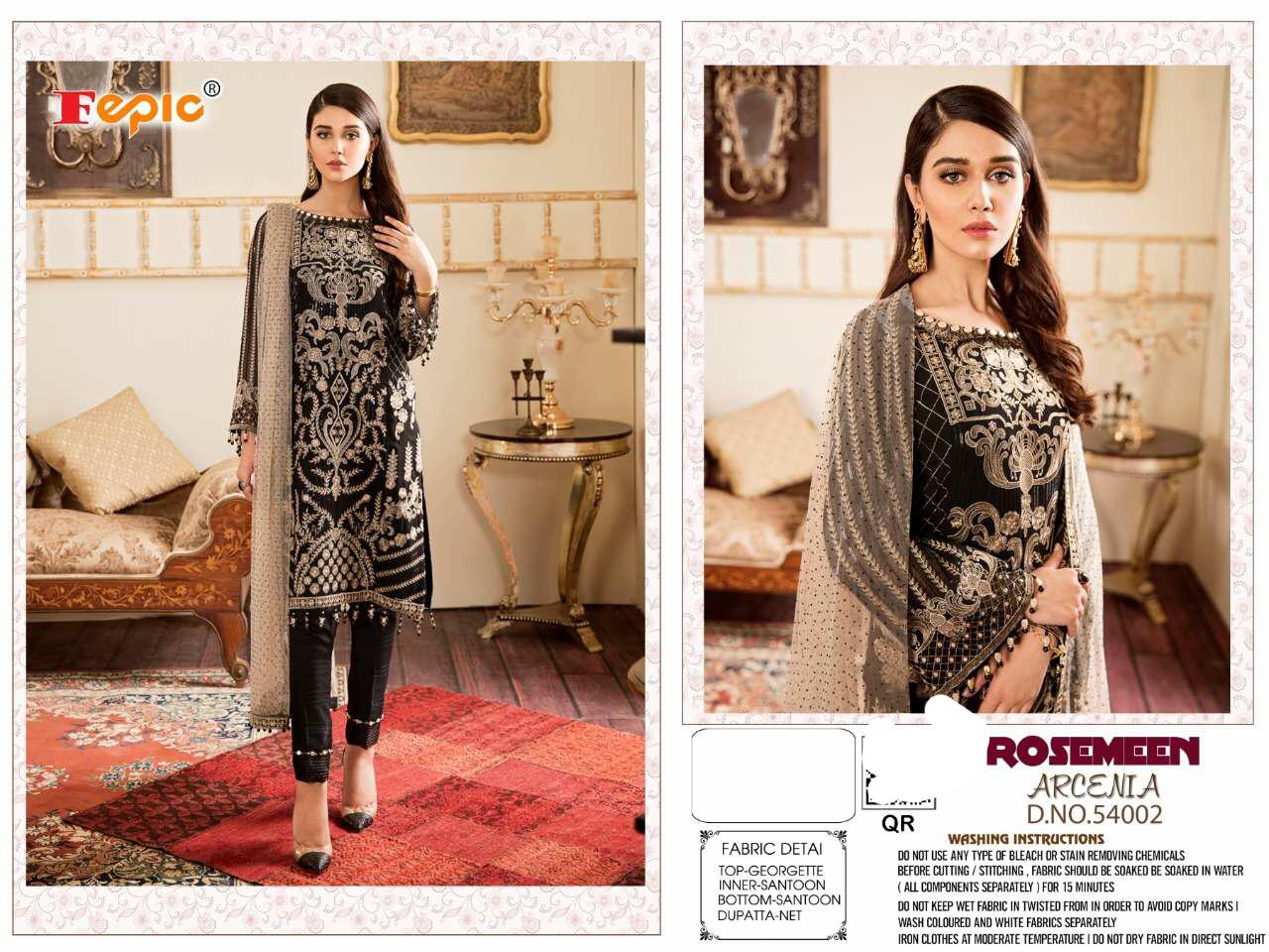 ROSEMEEN ARCENIA 54002 BY FEPIC HEAVY GEORGETTE PAKISTANI DRESS