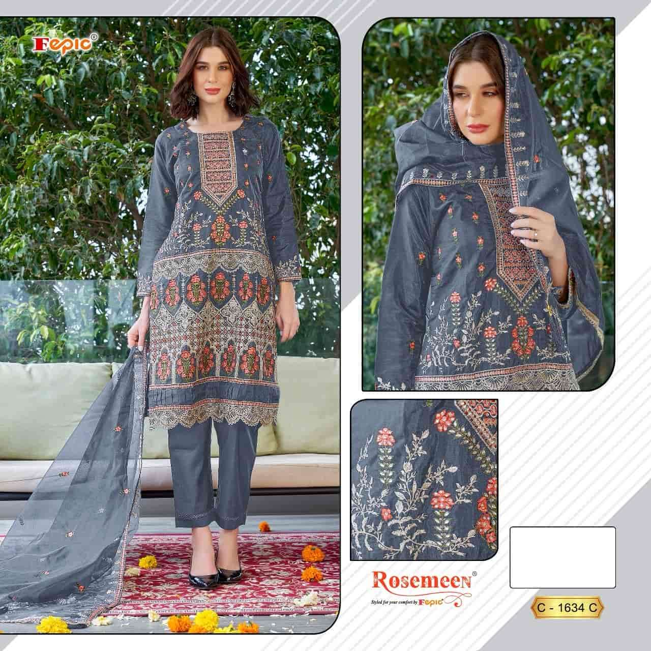 ROSEMEEN C-1634 COLOURS BY FEPIC HEAVY ORGANZA PAKISTANI DRESSES